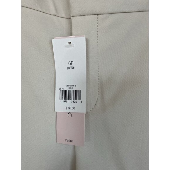 NWT Banana Republic Women’s 6P Ryan, Ivory Pants Mid Rise Straight Leg MSRP $88 - Picture 4 of 11